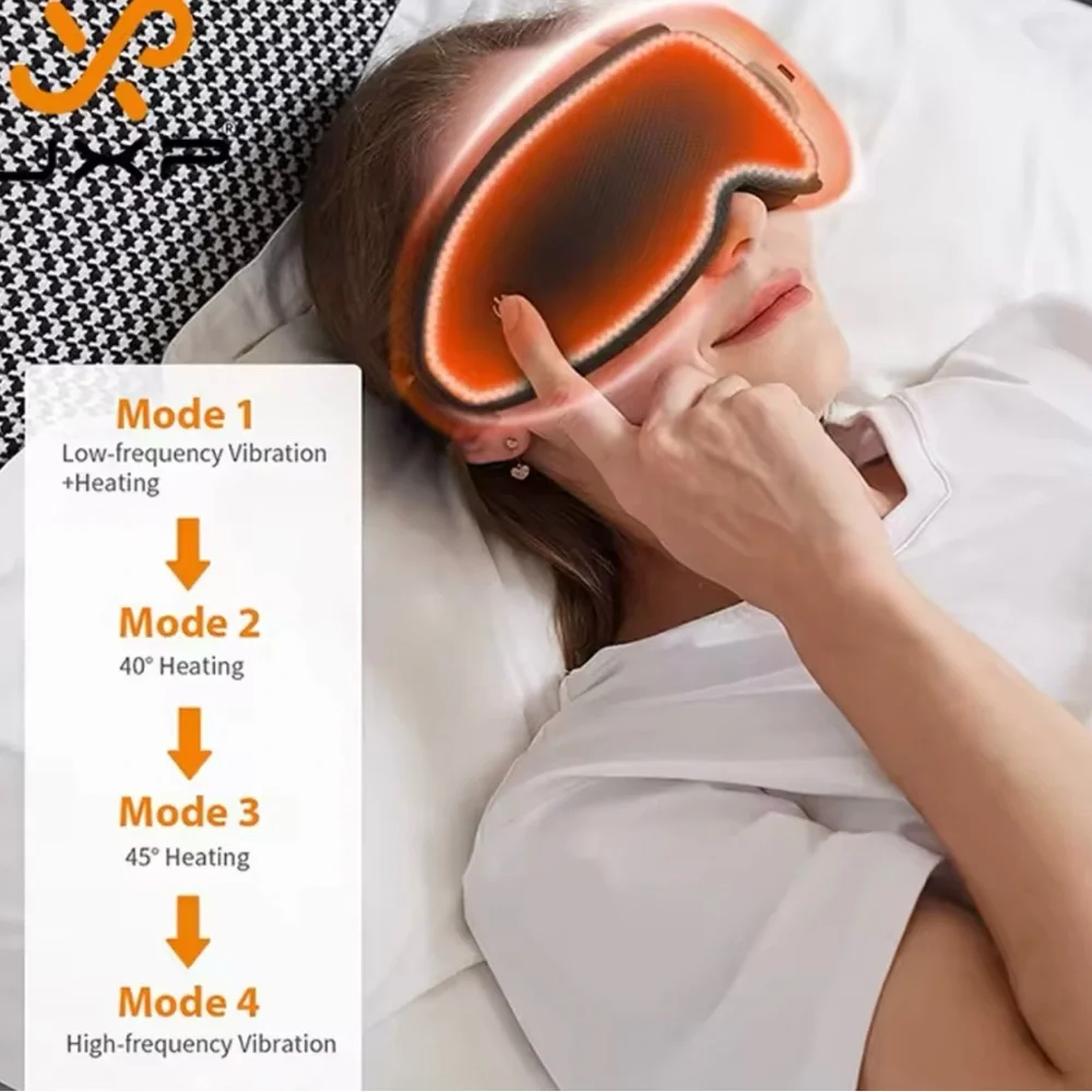JXP Hot Compress Eye Massage with Heat Vibration Sleep Mask